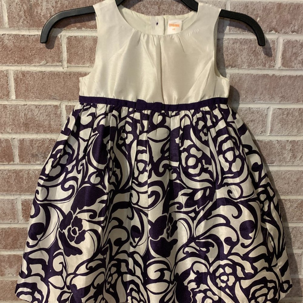 Gymboree Plum Party white purple organza dress 5T